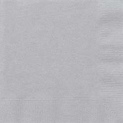 UBROUSKY stříbrné papírové 33x33cm 50ks