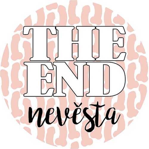 PLACKA The end nevěsta s penisy na pozadí 5,5cm