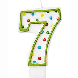 SVÍČKA číslice "7" s puntíky 1ks