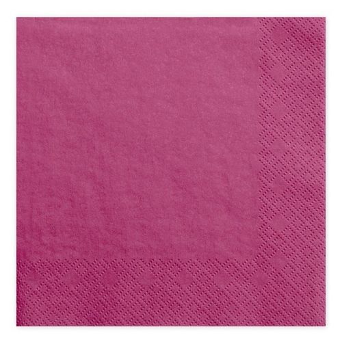 UBROUSKY papírové 3vrstvé magenta 33x33cm 20ks