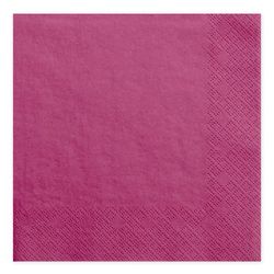 UBROUSKY papírové 3vrstvé magenta 33x33cm 20ks