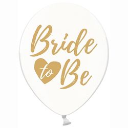 BALÓNKY 50ks  průhledné s potiskem "Bride to be" 30cm