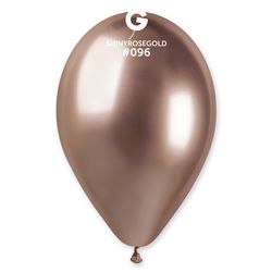 BALÓNEK chromový latexový rose gold 33 cm 1ks