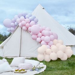 SADA balónků na balónkový oblouk Deluxe růžová/lila 200ks