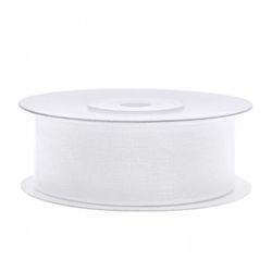 Stuha šifónová bílá 2,5cm/25m
