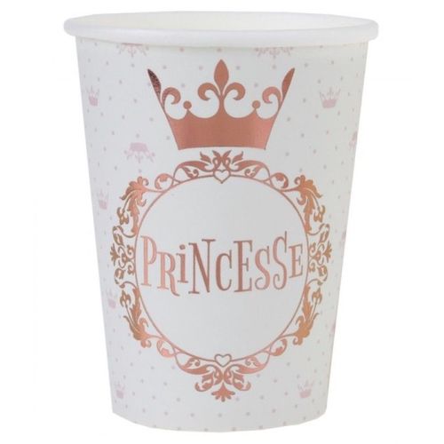 KELÍMKY papírové Princesse Rose Gold 270ml 10ks