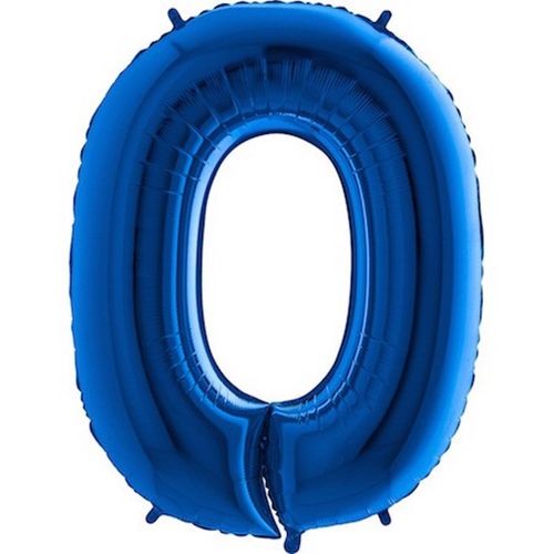 Balón fóliové číslo modré 0 102 cm