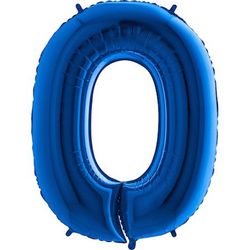 Balón fóliové číslo modré 0 102 cm