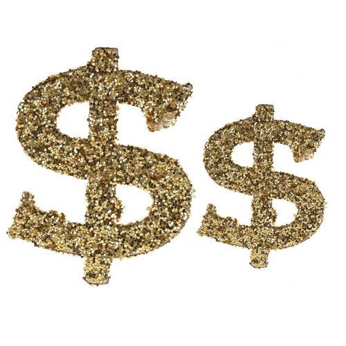 KONFETY Casino metalické zlaté Dolary 20ks