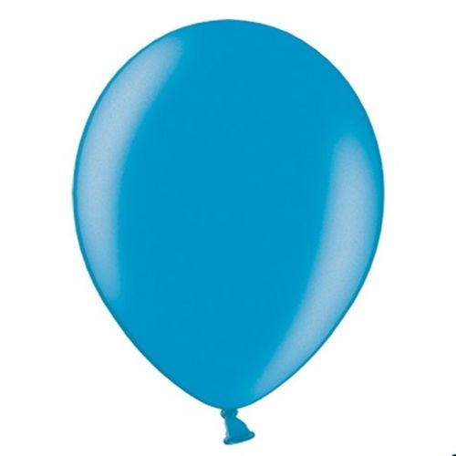BALÓNKY latexové metalické -  27cm karibská modř 100ks