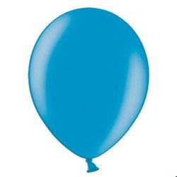 BALÓNKY latexové metalické -  27cm karibská modř 100ks