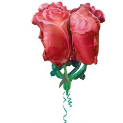 BALÓNEK fóliový Červené růže 68x76cm