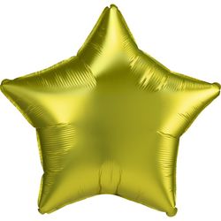 BALÓNEK fóliový Hvězda saténová žlutá 43cm