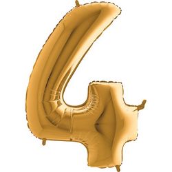 Balón fóliové číslo zlaté 4 102 cm