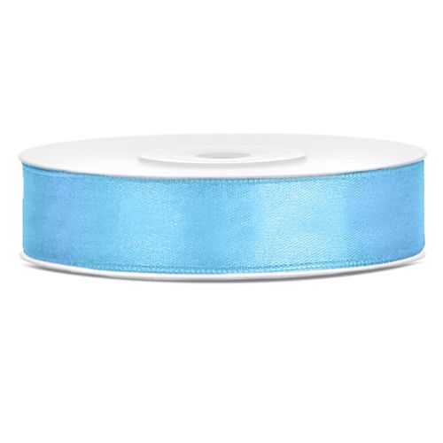 Stuha saténová azurová 1,2cm/25m