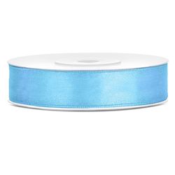 Stuha saténová azurová 1,2cm/25m