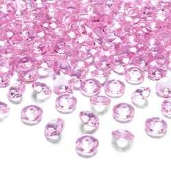 Konfetky diamantové světle růžové 100ks 12mm