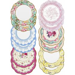 TALÍŘKY papírové Vintage Floral 18cm 12ks