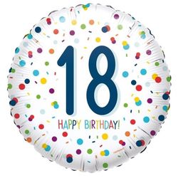 BALÓNEK fóliový 18 konfety