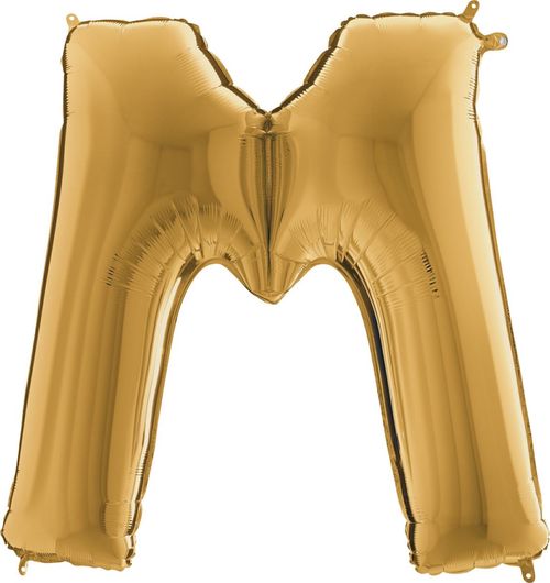 Balónek zlatý písmeno M 102cm