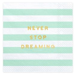 UBROUSKY YUMMY Never stop dreaming, mint, 33x33cm