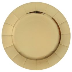TALÍŘ papírový velký metalický zlatý 33cm 10ks